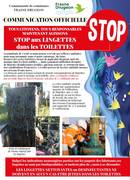 Stop aux lingettes dans les toilettes !
